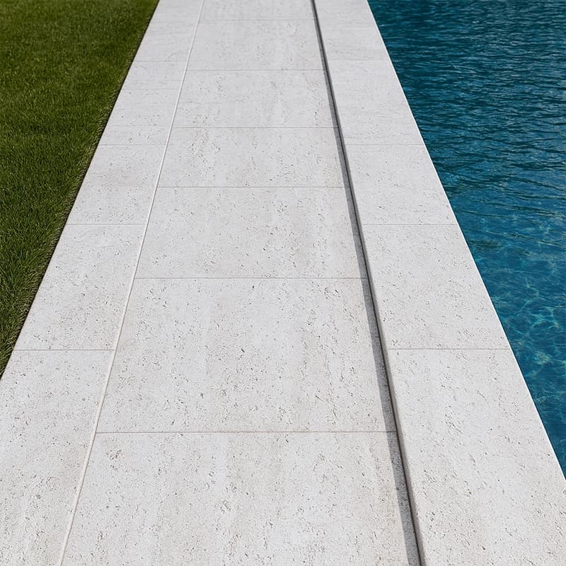 Ivory Filled Tumbled Cross Cut Travertine Slabs 2