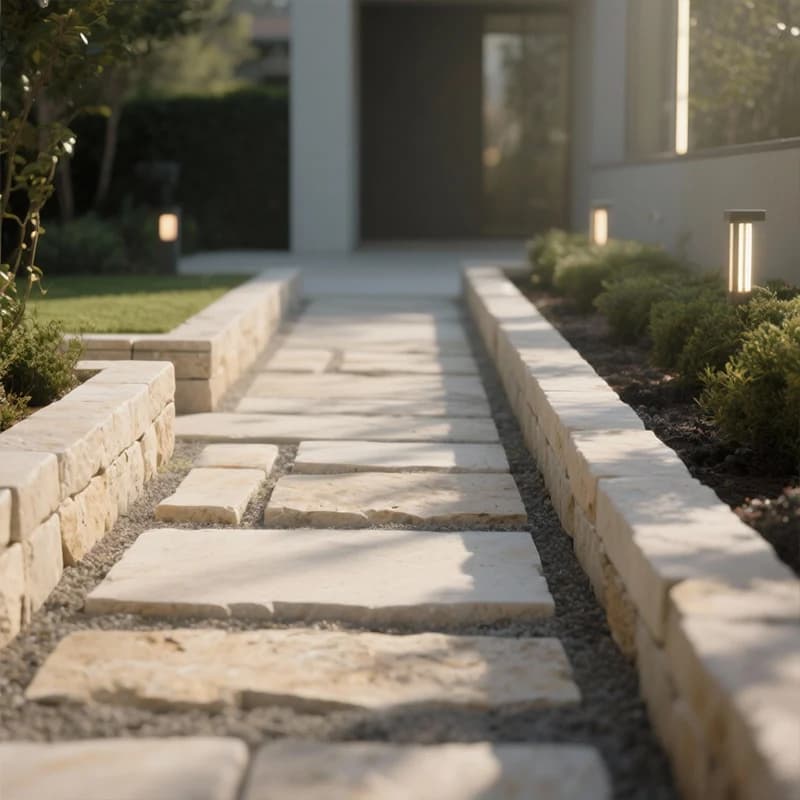 Light travertine blocks 3