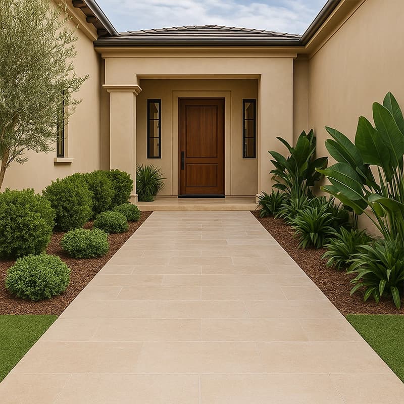  Light Filled Brushed Cross Cut Travertine Slabs 3