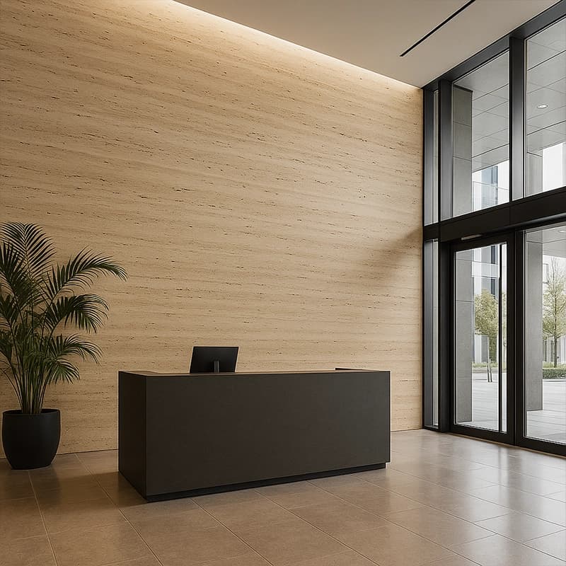 Light Dolgusuz Honlu Vein Cut Traverten Plakalar 2