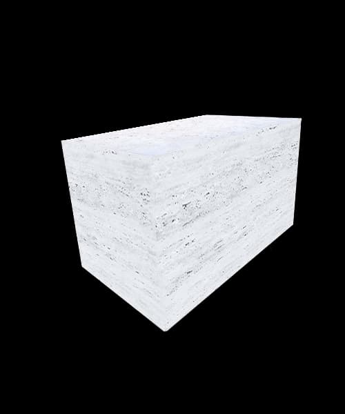 Travertine block extracted from the quarry
