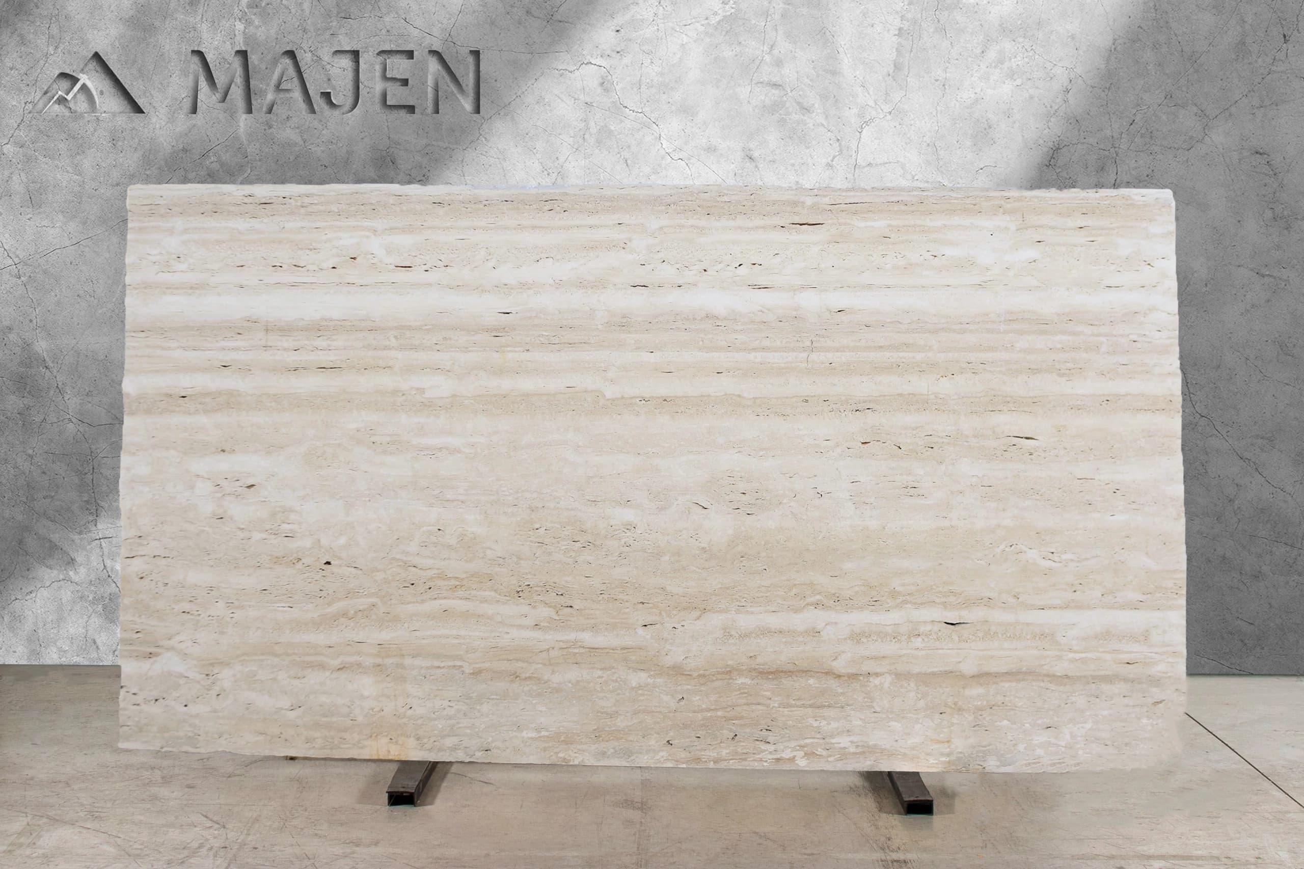 Light · Filled Polished Vein Cut Travertine Pavers