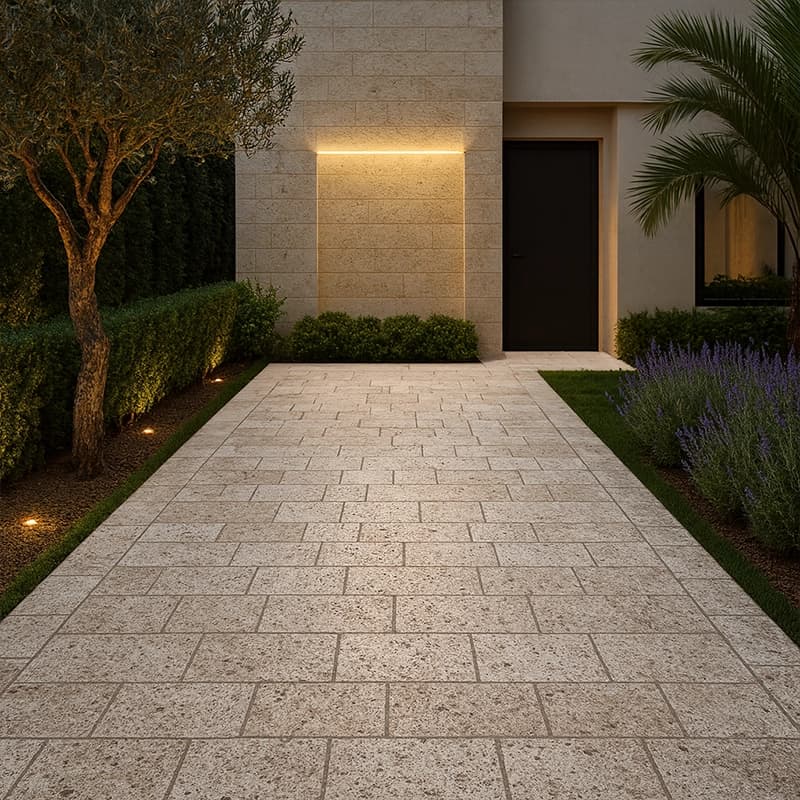 Antico Filled Honed Cross Cut Travertine Slabs 2