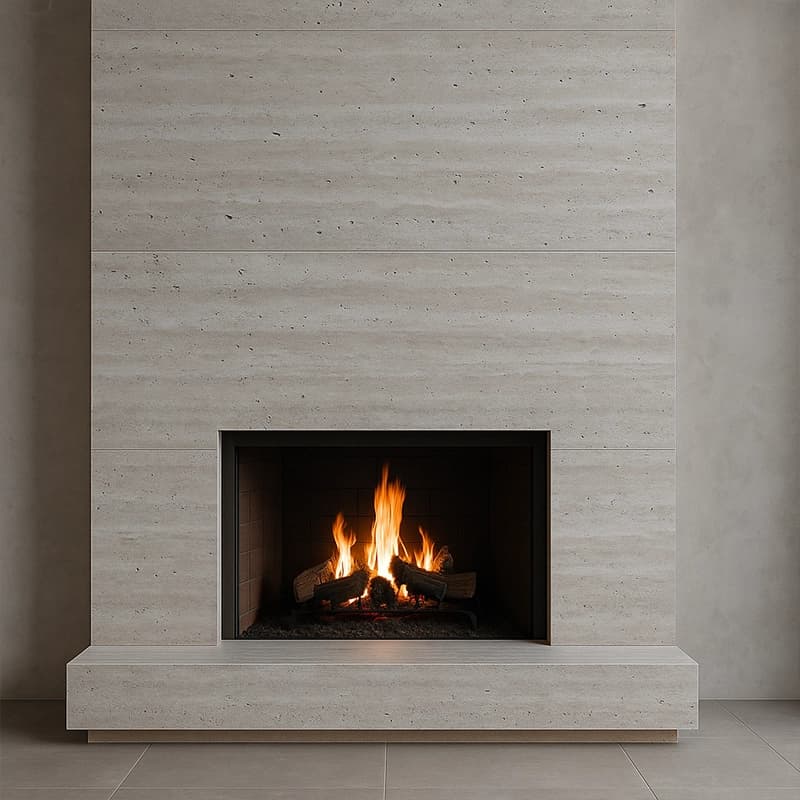 Antico Unfilled Brushed Vein Cut Travertine Slabs 4