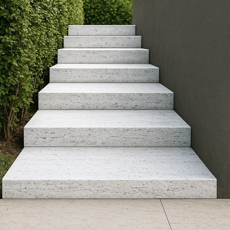 Ivory Unfilled Tumbled Vein Cut Travertine Slabs 4