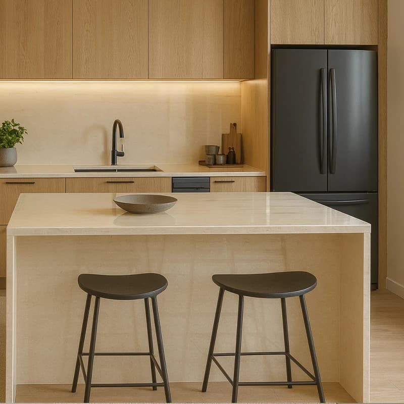 Light Dolu Cilalı Cross Cut Traverten Plakalar 2