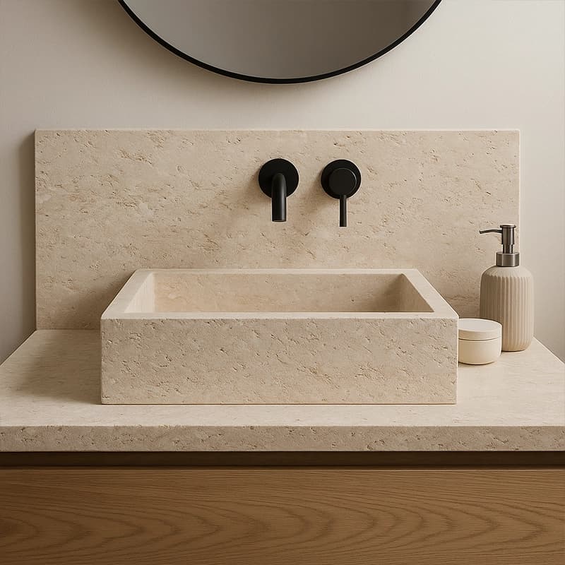 Light Unfilled Natural Cross Cut Travertine Slabs 2