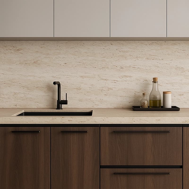 Light Unfilled Natural Cross Cut Travertine Slabs 4