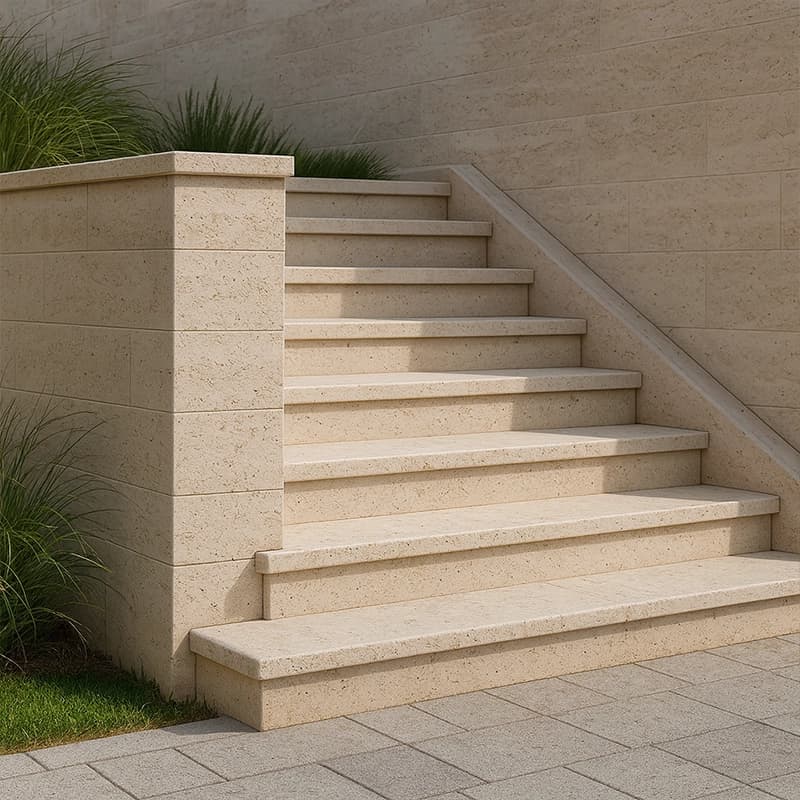 Light Unfilled Tumbled Vein Cut Travertine Slabs 2